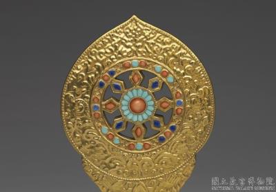 图片[2]-Gilt porcelain monstrance with the Wheel of the Law/ Dharmachakra in fencai painted enamels, Qing dynasty,  Jiaqing reign (1796-1820)-China Archive